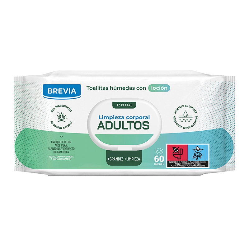 Toalhetes Húmidos com Loção Adultos